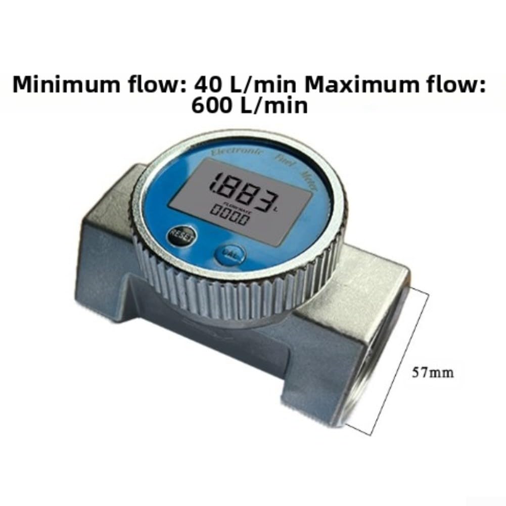 Misuratore di portata a turbina da 1,5/2 pollici con schermo LCD per il monitoraggio del flusso di gasolio e acqua in applicazioni industriali (2 pollici)