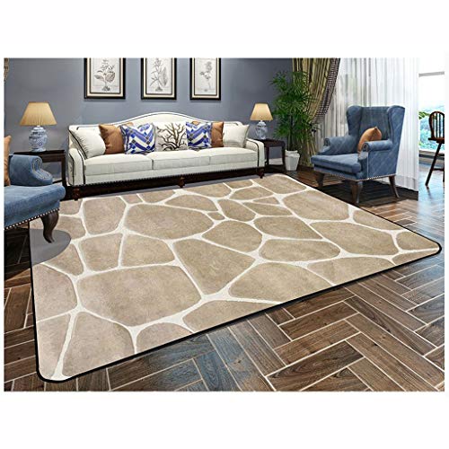 Tapis de salon moderne et grand format lavable pour table basse