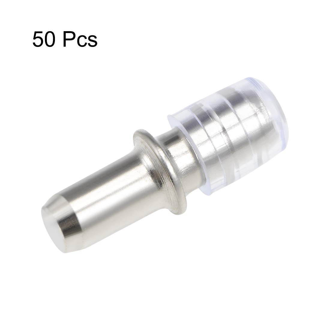 uxcell Shelf Bracket Peg 5x19mm Nickel Plated Holder Support Rubber Sleeves 50 Pcs - Image 2