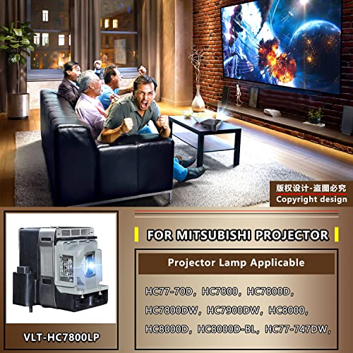 Lámpara de repuesto para proyector Vlt-HC7800LP 240W miniatura 2