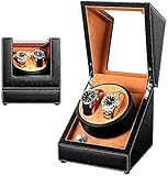 XJBTBA Automatico Orologio Automobile per Uomini e Donne Elegante 2 Orologi POTERO Rotazione con MUTICHE Mute PE in CASA AVVOLTA di PETTA (Nero)