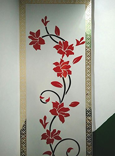 Itta X-Large 28Pcs X 20X10Cm Mirror Border Stickers Diy 3D Acrylic Wall Decorative Self-Adhesive Hollow Out Border Ceiling Skirting Stickers Wall Mural Wedding Room Home Decor (Gold) #TOP7