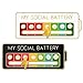 Zhenghebuy Batteria Sociale Pin,2 Pezzi Sociale Batteria Spilla,Distintivo a Forma di Batteria Sociale Regolabile,Spille Interattive di Emozioni per 7 Giorni immagine