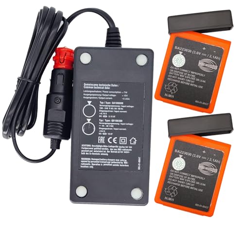 ?1 Charger+2 Battery?3.6V 2100mAh BA223030 Battery for HBC Crane Remote Control,Battery Charger, D-74564 Charger, QA108600/QD108300 Charger