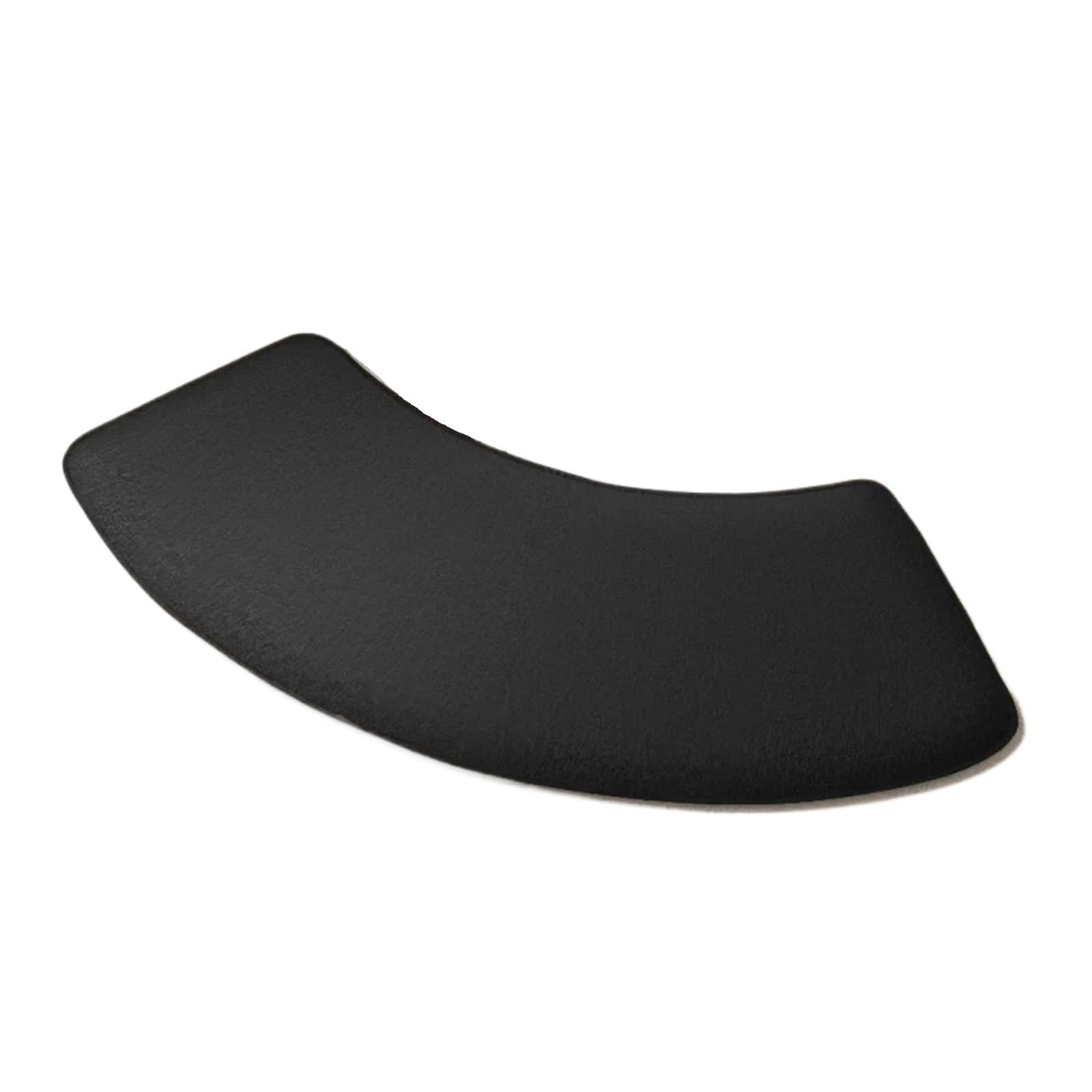 Curved Shower Mat Curved Bath Floor Mat Bathroom Solid soft Carpet Shower Rug quick dry Absorbent 40x75/45x100cm(Black,45x100cm 1PC)