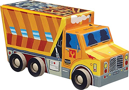 Crocodile Creek Dump Truck 48 Piece Jigsaw Puzzle in Vehicle Shaped Box 8"