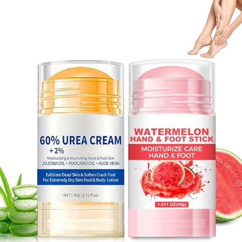 2Pcs Crema Para Manos y Pies,Cremapara Pies con Urea, Crema Hidratante y Antigrietas, Para Suavizar Manos y pies Gruesos, Secos, Agrietados y ásperos(40gx 2)