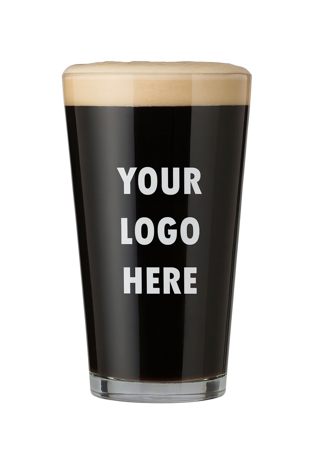 Personalized 16 oz Laser-Etched Pint Glass, Custom Logo or Design, for Bars, Breweries, Restaurants and Corporate Gifts (1 glass)