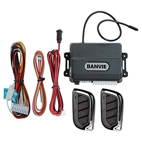 BANVIE Car Keyless Entry System, Car Central Power Door Lock with 4 Button Remote Control Transmitter, Electrical Anti-Theft installations for Vehicles Cover