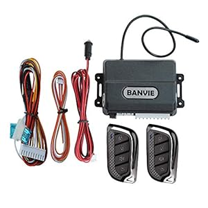BANVIE Car Keyless Entry System, Car Central Power Door Lock with 4 Button Remote Control Transmitter, Electrical Anti-Theft installations for Vehicles