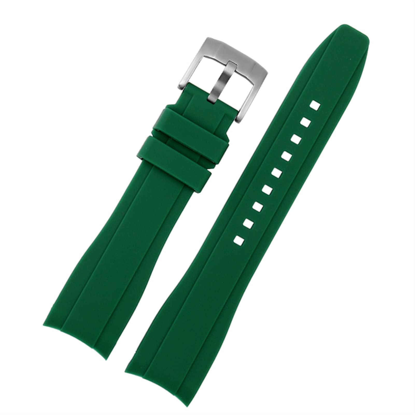 Pasek silikonowy do zegarka Rolex Longine Citizen BN0193 zakrzywiony pasek do zegarka 19 mm 20 mm 22 mm 21 męski miękki dodatek do bransoletki