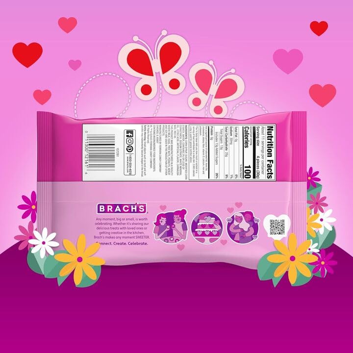 Brach’s Jube Jel Cherry Hearts - Pack of 3 - Classic and Delicious Valentine's Candy - Perfect for Sharing with Friends and Family