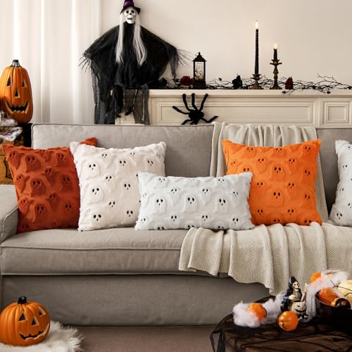 Brunt Orange Halloween Pillow Covers - image 5