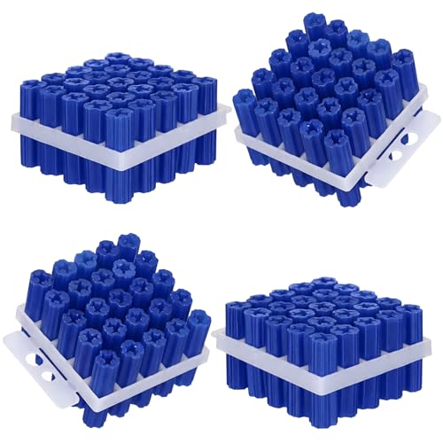Lineshading 100 Pcs Anchors,5/16" X 1" for #14 or 1/4 Lag Screw,Blue