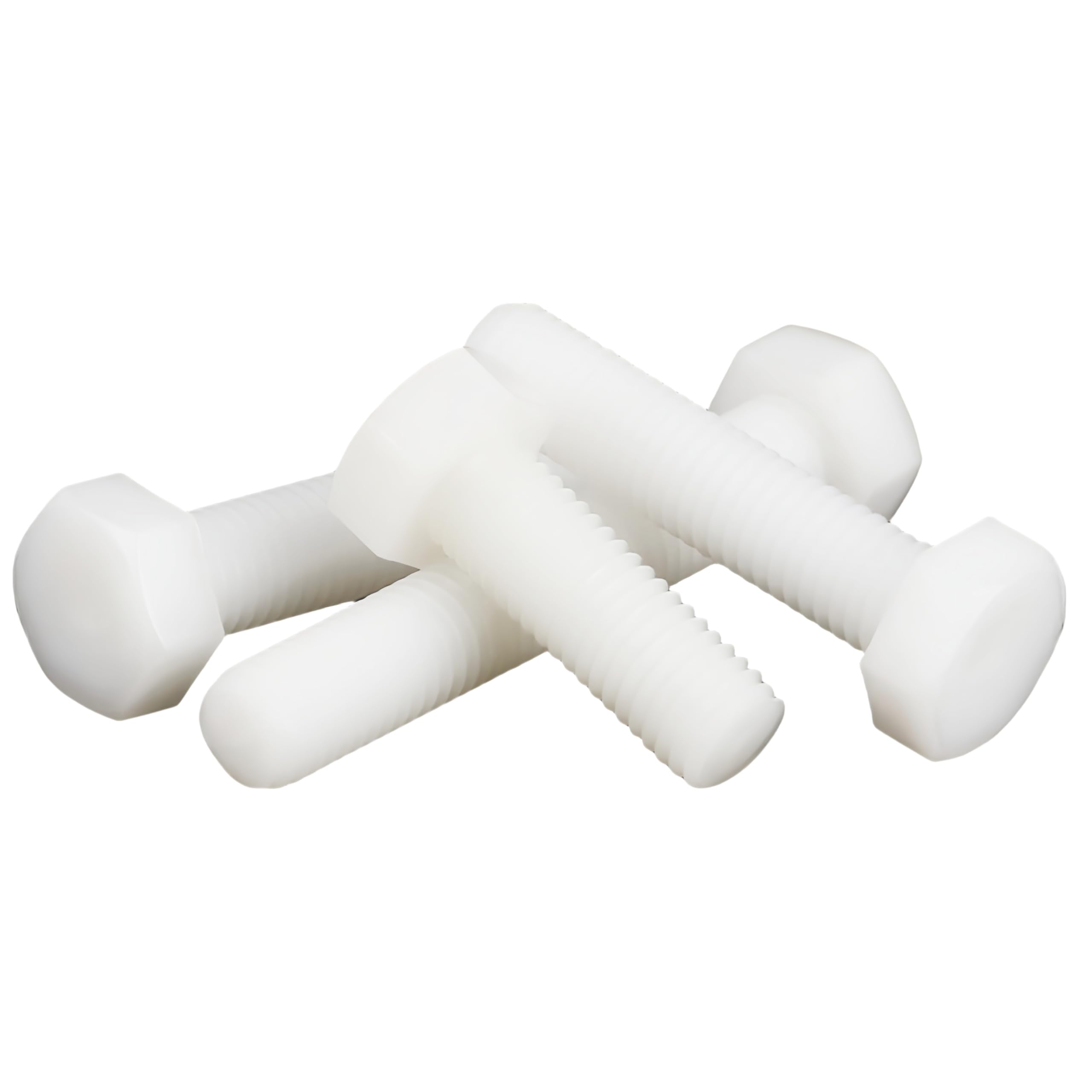 sourcingmap Vis Nylon M6x25mm Métrique fil à tête hexagonale creuse