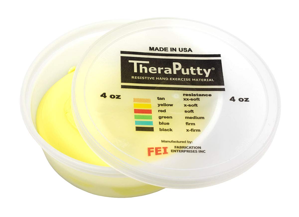 Cando Physical Therapy Theraputty Exercise Material 4 Oz Yellow X-Soft