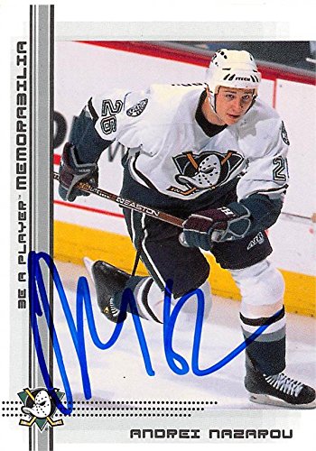 Autograph Warehouse 466104 Andrei Nazarov Autographed Hockey Card44; 2000 BAP No. 417