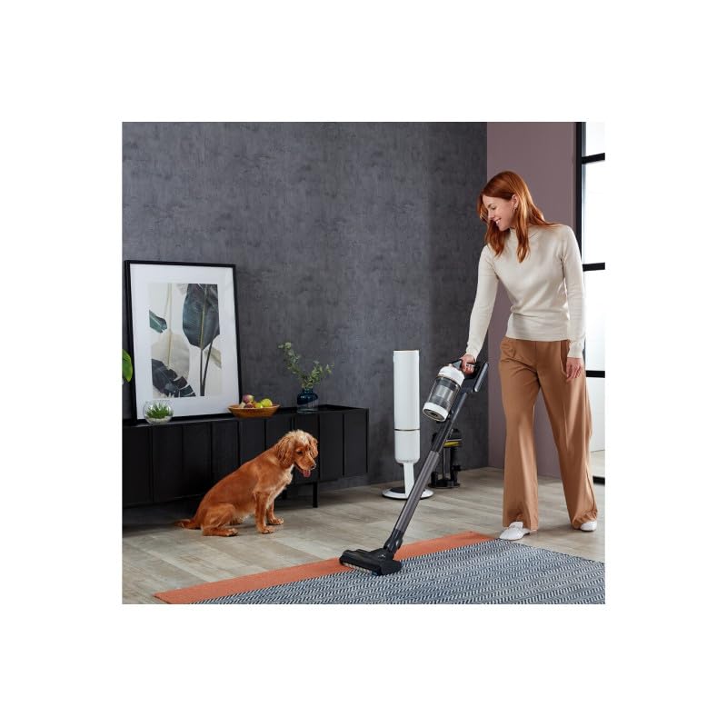 Samsung VS20B95C43W/WD Bespoke Jet Plus CompleteClean - Aspiradora inalámbrica telescópica, estación de Limpieza Todo en uno y Otros Accesorios, Misty White, 210 W