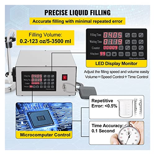Machine de remplissage numérique à haute précision 5-3500ML pour commerce