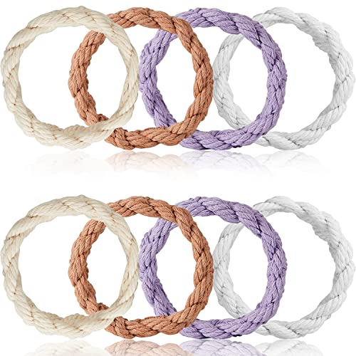 Hicarer 8 Pieces Sailor Knot Bracelet Nautical Knot Rope Bracelets Handmade Woven Friendship Bracelets Braided Bracelets Fisherman Bracelet Set Nautical Jewelry for Teens, Couples, Women and Men