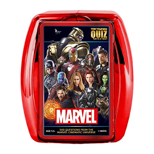 Top Trumps Marvel Cinematic Universe Quiz Game, 500 Questions to Test Your Knowledge on Guardians of The Galaxy, Avengers, S.H.I.E.L.D, Wakanda and More, Gift and Toy for Boys and Girls Aged 8 Plus