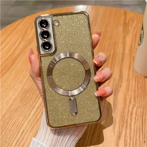 Coque Samsung S24 Ultra avec placage or élégant et protection arrière en TPU souple