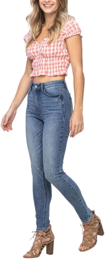 Judy Blue Women's High Waisted Tummy Control Vintage Skinny Jeans, 886794
