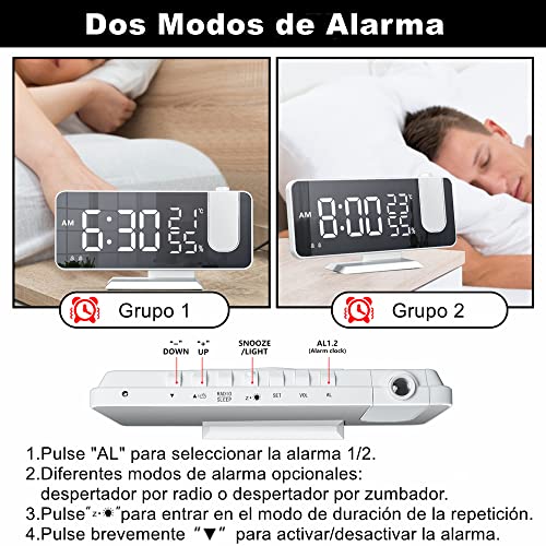 La mejor comparación de Relojes de proyección - solo los mejores. 18 Relojes de proyección marca TUMYES (3)