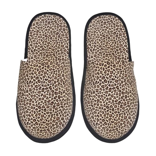 Leopard Print-2 Print House Slippers For Women And Men,Soft Slippers With Memory Foam,Non-Slip Indoor Home Shoes