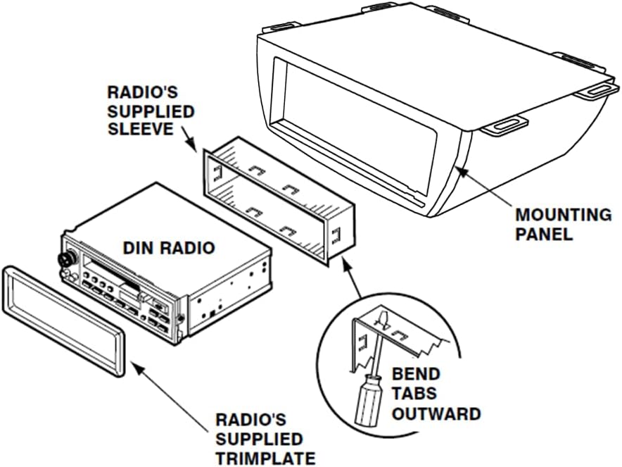 Scosche UDEB Universal Under Dash or Top Mount Single DIN Radio Installation Enclosure - Aftermarket Car Stereo Install Kit - Does Not Fit Double DIN Radios - See Images for Enclosure Dimensions