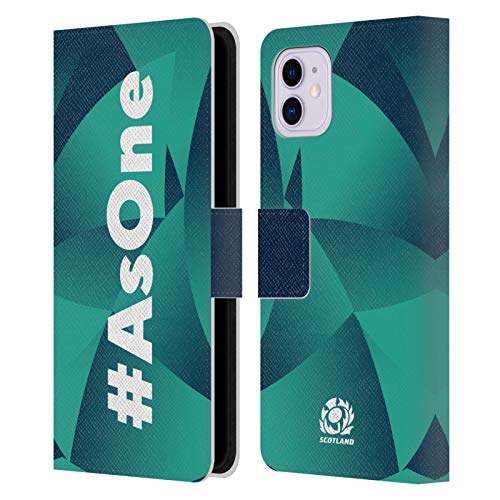 Funda Scotland Rugby Verde Mar con Tarjetero y Soporte para Teléfono Móvil Apple iPhone 11