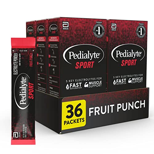 Pedialyte Sport Electrolyte Powder Fruit Punch 6-Pack Sachets