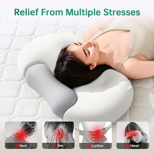 MOONYOOY Firm Memory Foam Contour Pillow, Ergonomic Orthopedic Cervical Design for Side & Back Sleepers, Strong Neck Support & Shoulder Pain Relief by MOONYOOY - Image 5
