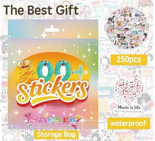 Pegatinas de musica de vinilo impermeables para guitarras regalos adolescentes 3