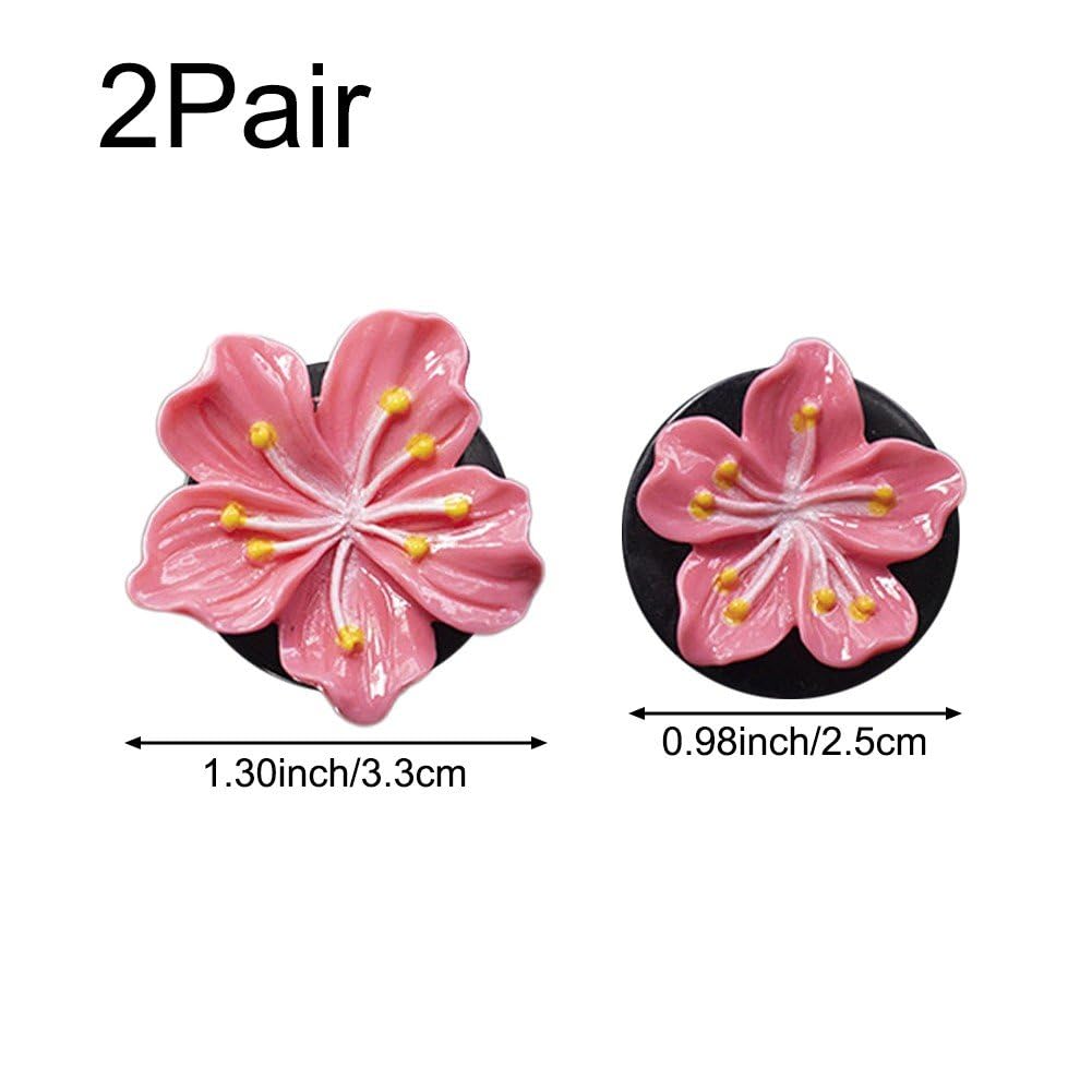 2 pary klips do perfum samochodowych kwiat wylot powietrza odświeżacz powietrza klipsy dyfuzor akcesoria do dekoracji samochodu klips do perfum samochodowych