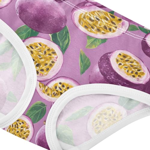 Wusikd Passion Fruit Girls' Underwear Cotton Purple Girls Briefs Soft Toddler Underwear 2T4