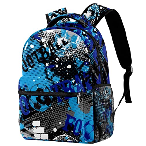 Sac à dos de voyage football avec porte-bouteille ergonomique pour campus mixte