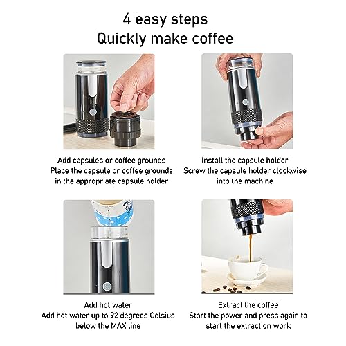 Cafetera portátil de espresso manual 160 mL miniatura 7