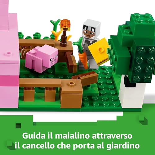 Minecraft La Casa del Maialino Giocattolo - Set di Costruzioni che Include una Figura Eroe, un Mob, una Fattoria e un Bioma della Foresta - Regalo per Gamer, Bambine e Bambini da 7 Anni - 21268 - Lego - Immagine 3