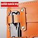 KANGJIEM Tree Climbing Spikes, Stainless Steel Tree Climbing Gear, Upright Tree Climbing Tool, Adjustable Straps and Cow Leather Padding, for Climbers, Logging, Hunting Observation, Fruit Picking