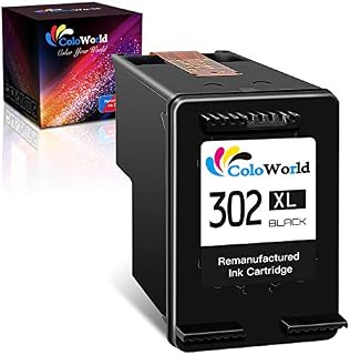302 Black Ink Cartridge,ColoWorld 302XL Printer Ink Remanufactured,for hp 302 Ink Cartridges,with hp Deskjet 3630 2130 2132 3636 Envy 4527 4520 4524 4523 Officejet 3831 3835 5230 3830 4650 Printers
