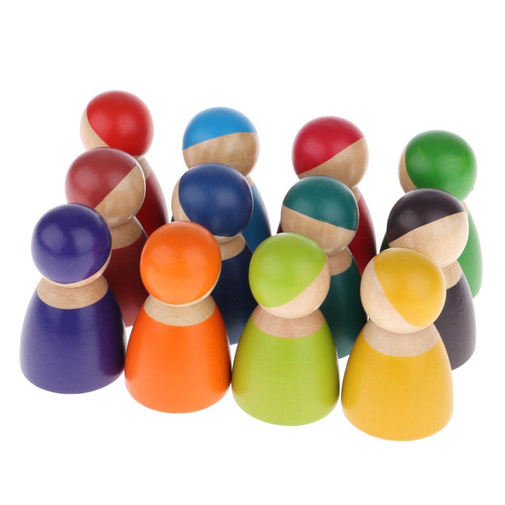 Madera, Muñecos de de Madera Coloreados