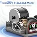 luximi Rock Tumbler Adult Kid Kit with Morden Look and Industrial Motor, Adjustable Speed, Time Setting, 3lbs Leakproof Noise Reduction Barrel, Durable Synthesis Material Rock Polisher