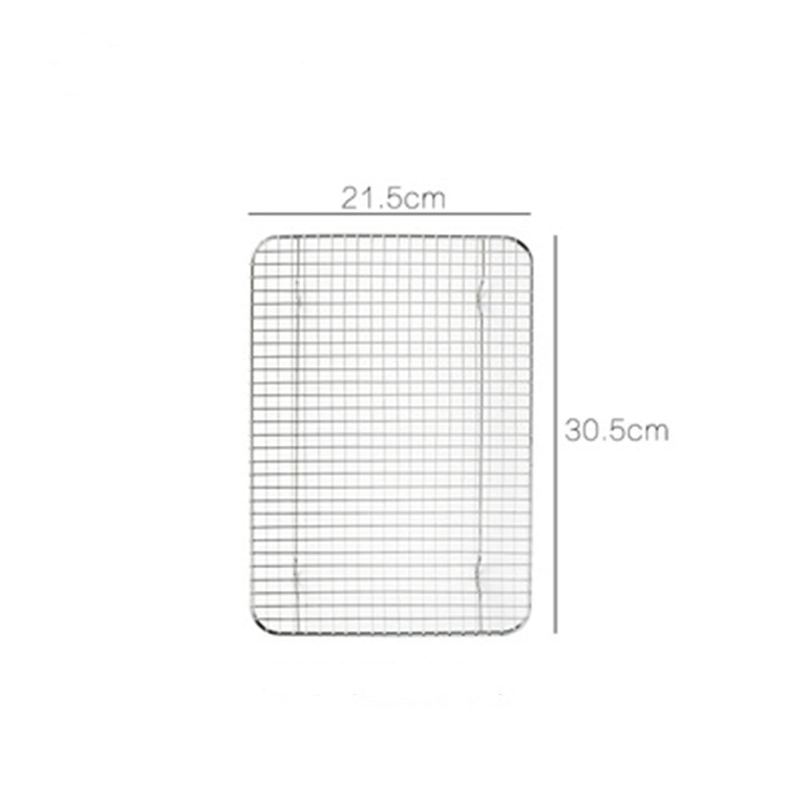 Plateau de Refroidissement pour gâteaux Grille de Refroidissement en Acier Inoxydable Gâteau Pain Cookie Grille de Refroidissement (Couleur : Argent, Taille : 21,5 x 30,5 cm)