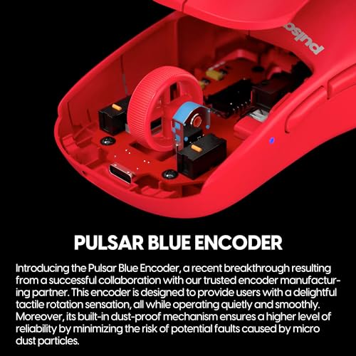 Image of Pulsar Gaming Gears X2H mini Wireless Gaming Mouse, Limited Color Edition, Ultra Lightweight 1.83 oz (52 g), Symmetrical, Optical Switch, 26000 DPI, PAW3395 Sensor (Mini, Wireless, Red)