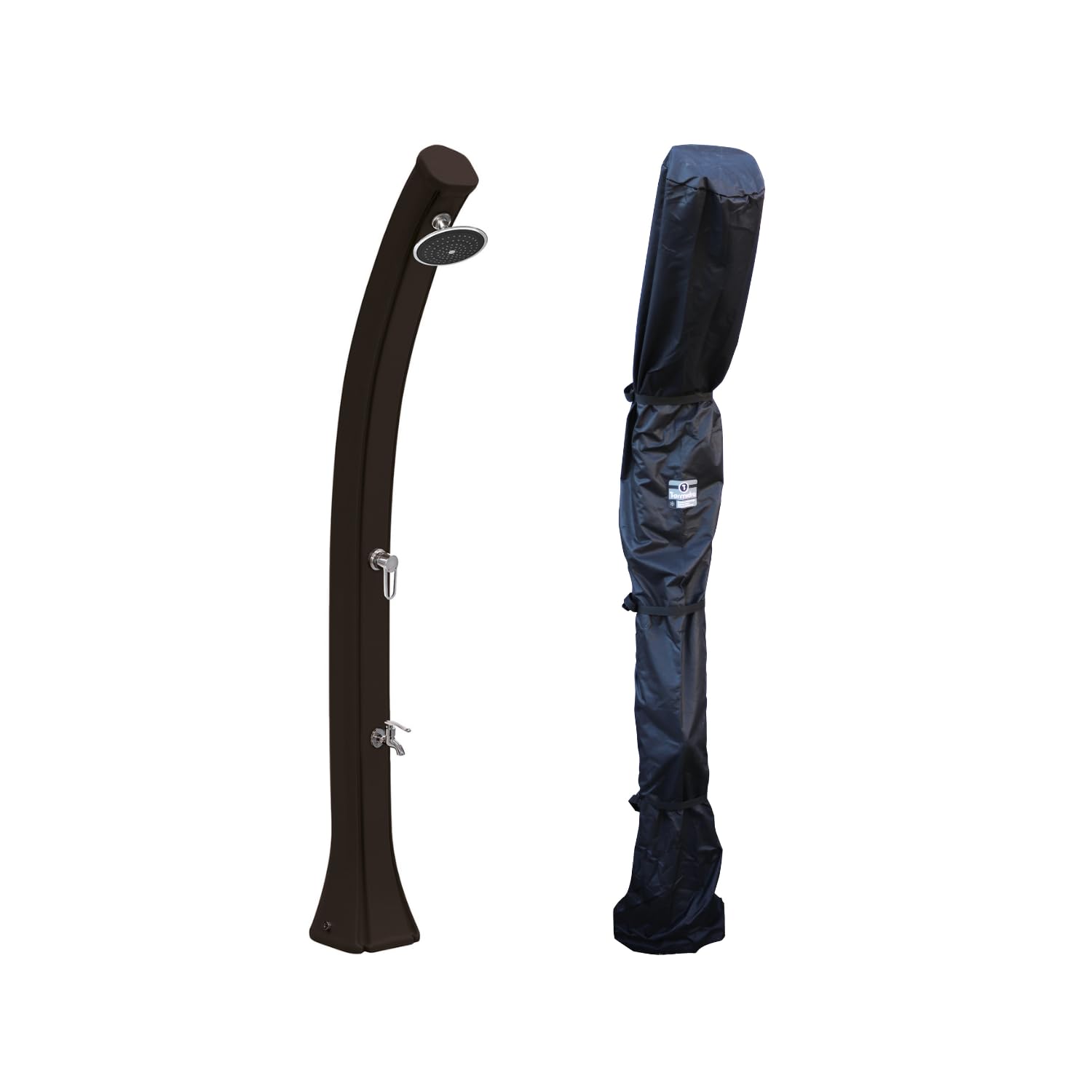 Formidra - Pack Douche Solaire Happy 4x4 44L avec Housse - Anthracite - Douche extérieure Piscine et Jardin - DS-H422NOCOV - 26 x 29 x 229cm