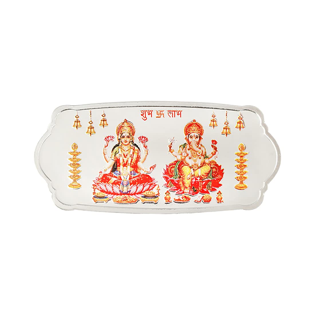 50g (999.9) Lakshmi Ganesh Stylized Color Bar