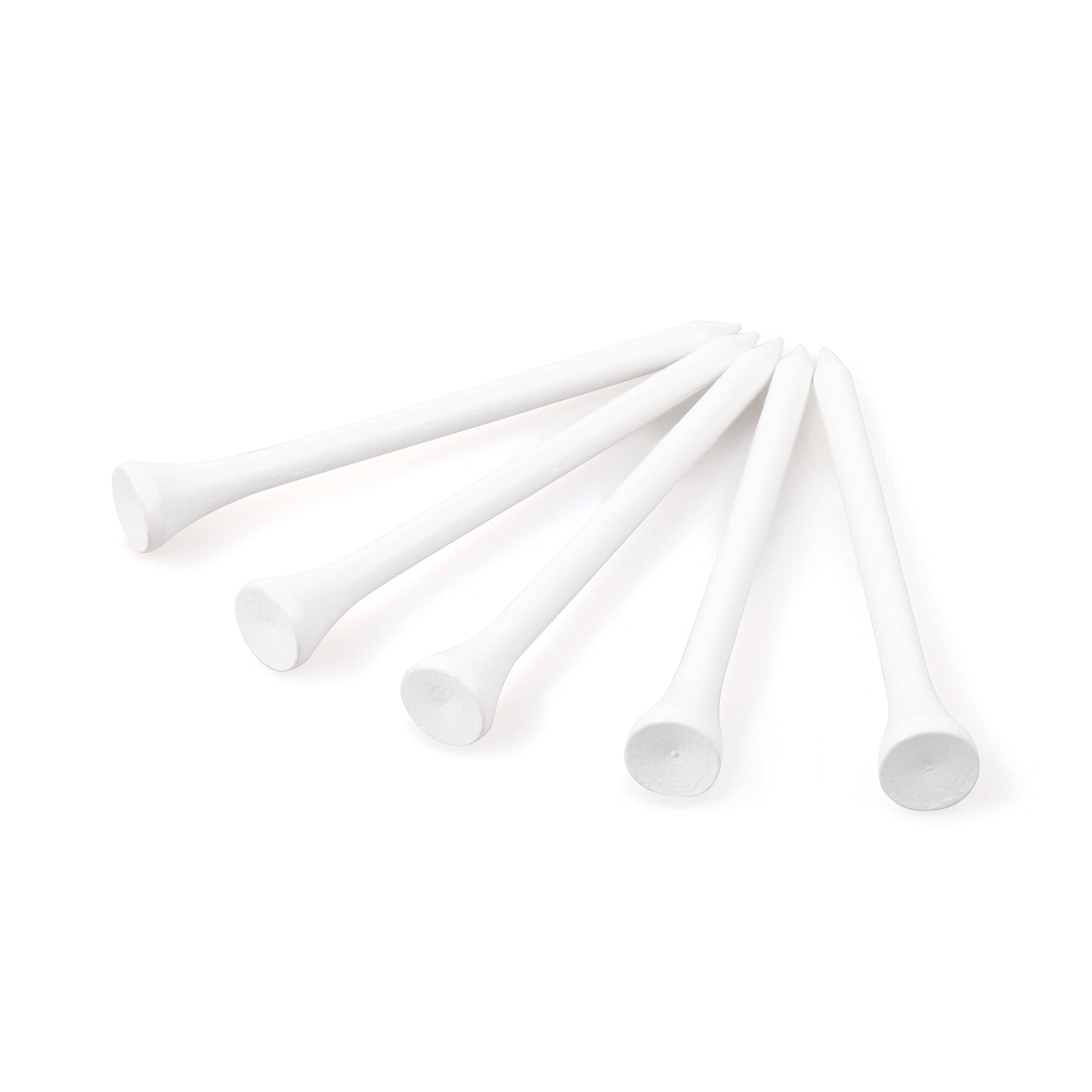 100 picchetti da golf in legno bianco da 83 mm 3 1/4" biodegradabili XL