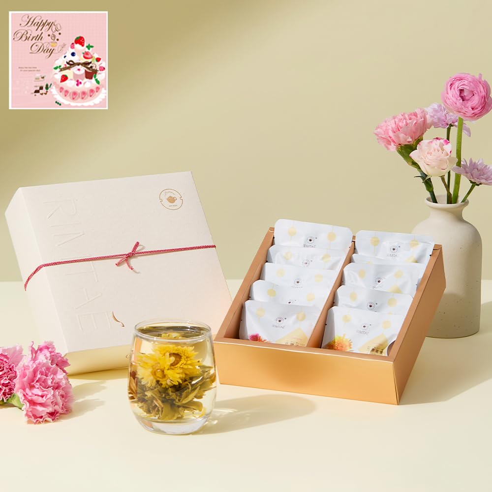 Amazon | RIMTAE 誕生日 ギフト カーネーション 工芸茶 花咲くお茶