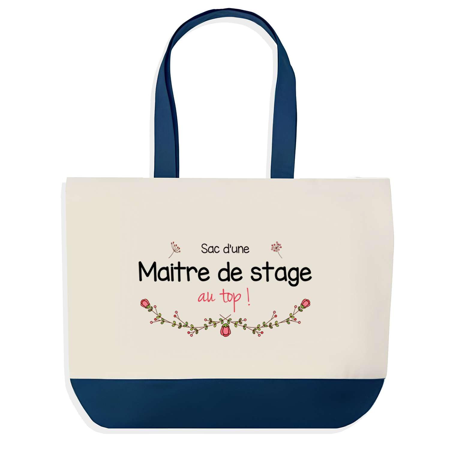 Sac de shopping bleu Planetee pour maître de stage